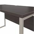 Pemberly Row Set of 2 Tall 5-Shelf Bookcase & Computer Table Desk in Storm Gray