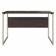 Pemberly Row Set of 2 Tall 5-Shelf Bookcase & Computer Table Desk in Storm Gray