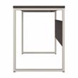 Pemberly Row Set of 2 Tall 5-Shelf Bookcase & Computer Table Desk in Storm Gray