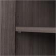 Pemberly Row Set of 2 Tall 5-Shelf Bookcase & Computer Table Desk in Storm Gray