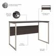 Pemberly Row Set of 2 Tall 5-Shelf Bookcase & Computer Table Desk in Storm Gray