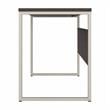 Pemberly Row Set of 2 Tall 5-Shelf Bookcase & Computer Table Desk in Storm Gray