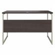 Pemberly Row Set of 2 Tall 5-Shelf Bookcase & Computer Table Desk in Storm Gray