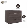 Pemberly Row Set of 2 Lateral File Cabinet & Computer Table Desk in Storm Gray