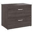Pemberly Row Set of 2 Lateral File Cabinet & Computer Table Desk in Storm Gray