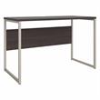 Pemberly Row Set of 2 Low Storage Cabinet & Computer Table Desk in Storm Gray