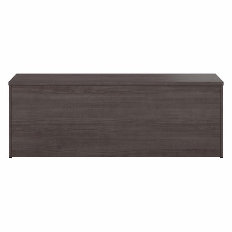Pemberly Row Set of 2 Low Storage Cabinet & Computer Table Desk in Storm Gray