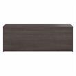 Pemberly Row Set of 2 Low Storage Cabinet & Computer Table Desk in Storm Gray