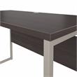 Pemberly Row Set of 2 Low Storage Cabinet & Computer Table Desk in Storm Gray