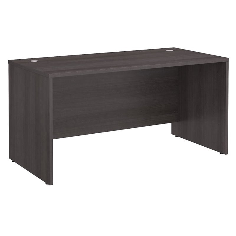 Pemberly Row Set of 2 Office Desk & Lateral File Cabinet in Storm Gray