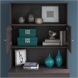 Pemberly Row Set of 2 Office Desk & Lateral File Cabinet in Storm Gray