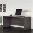 Pemberly Row Set of 2 Office Desk & 5-Shelf Bookcase in Storm Gray