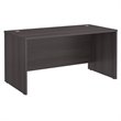 Pemberly Row Set of 2 Office Desk & 5-Shelf Bookcase in Storm Gray