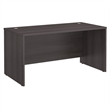 Pemberly Row Set of 2 Office Desk & 5-Shelf Bookcase in Storm Gray