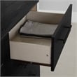 Pemberly Row Set of 3 Two Double Dressers & 5-Drawer Chest in Black Oak