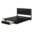 Pemberly Row 4-Set Headboard Platform Bed & 2 Double Dressers & Chest