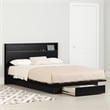 Pemberly Row 4-Set Headboard Platform Bed & 2 Double Dressers & Chest