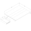 Pemberly Row 4-Set Full/Queen Platform Bed & 2 Double Dressers & Chest