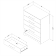 Pemberly Row 4-Set Full/Queen Platform Bed & 2 Double Dressers & Chest