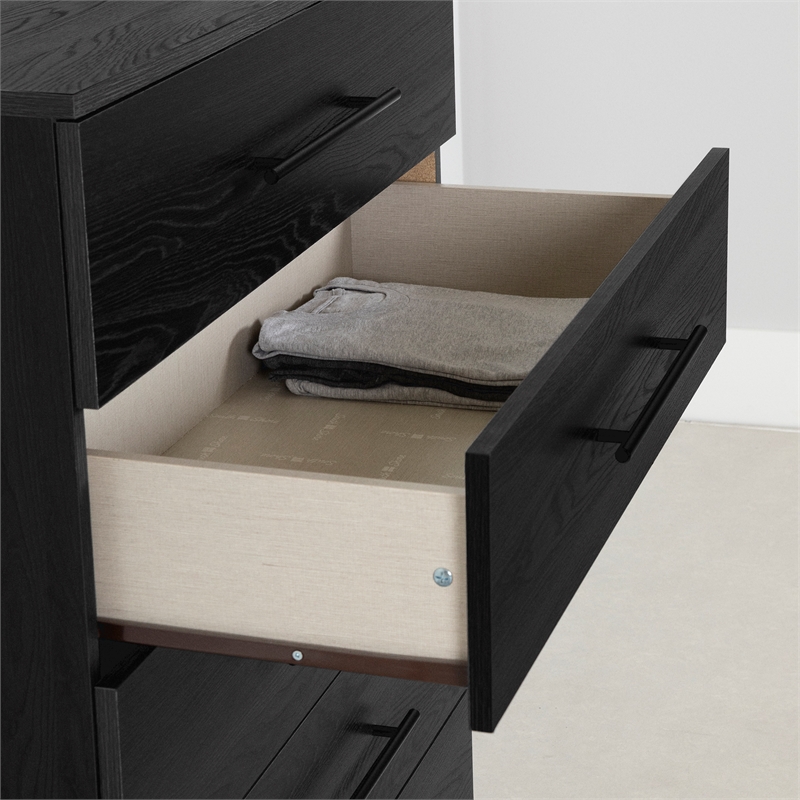 Pemberly Row 5-Set Headboard Platform Bed & Nighstand & Chest & Double Dressers
