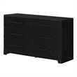 Pemberly Row 5-Set Headboard Platform Bed & Nighstand & Chest & Double Dressers