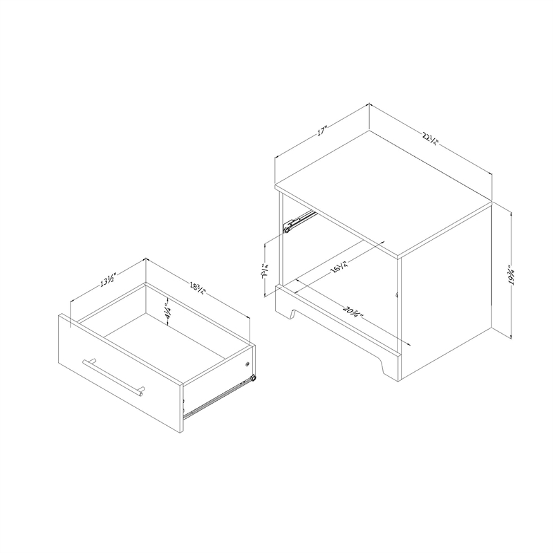 Pemberly Row 3-Set Headboard Platform Bed & Double Dresser & Nightstand