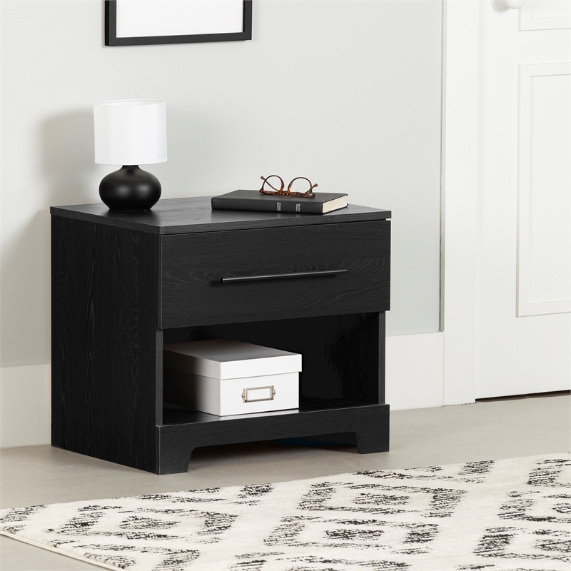 Pemberly Row 3-Set Headboard Platform Bed & Double Dresser & Nightstand