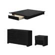 Pemberly Row 3-Set Full/Queen Platform Bed & Double Dresser & Nightstand