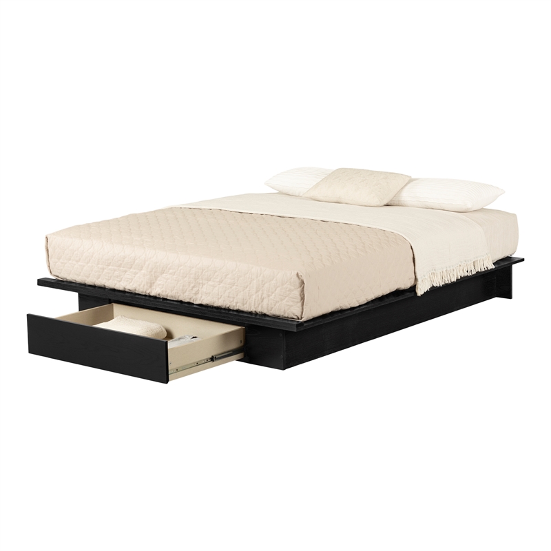 Pemberly Row 4-Set Full/Queen Platform Bed & Double Dresser & Chest & Nightstand