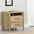 Pemberly Row Set of 3 2 2-Drawer Nightstands & 5-Drawer Chest in Natural Ash