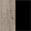 Pemberly Row Set of 2 1-Drawer Nightstands in Weathered Oak and Matte Black