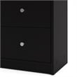 Pemberly Row Set of 3 3-Drawers Chest and Two 6-Drawers Double Dressers in Black