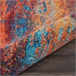 Pemberly Row Contemporary 3' x 5' Blue and Red Fabric Modern Area Rug