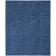 Pemberly Row Contemporary 8' x 11' Navy Blue Fabric Indoor / Outdoor Rug