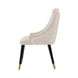 Pemberly Row Contemporary Dining Chair from Solid Wood in Cream - Set of 2