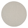 Pemberly Row 10' x Round Ivory Silver Fabric Modern Area Rug