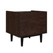 Pemberly Row Nightstand from Engineered Wood in Dark Brown and Black - Set of 2