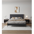 Pemberly Row Nightstand from Engineered Wood in Dark Brown and Black - Set of 2