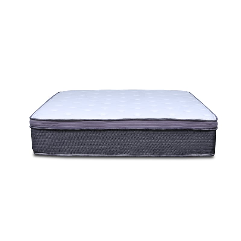 Pemberly Row Modern 9-Inch Polyurethane Full Mattress in White