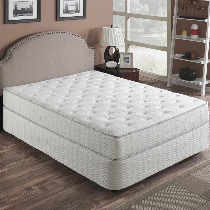 Pemberly Row Modern 9-Inch Polyurethane King Mattress in White