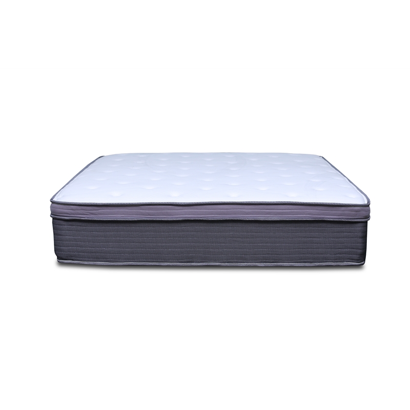 Pemberly Row Modern 9-Inch Polyurethane Queen Mattress in White