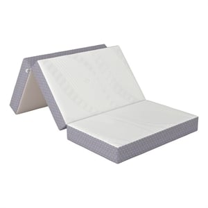 Pemberly Row Modern Twin 6&quot Memory Foam Folding Mattress in Gray