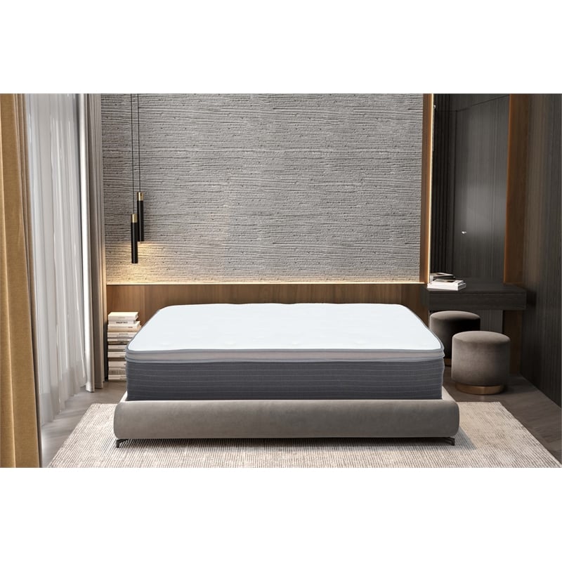 Pemberly Row Modern 9-Inch Polyurethane Twin XL Mattress in White