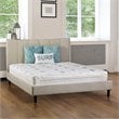 Pemberly Row Modern Fabric 9-Inch Full Euro Top Mattress in White