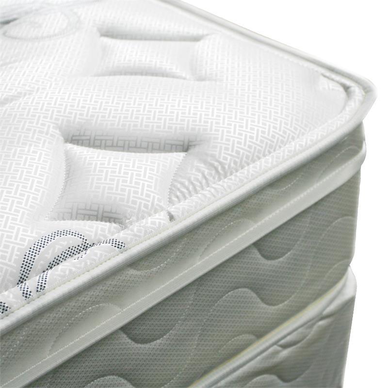 Pemberly Row Modern Fabric 9-Inch Full Euro Top Mattress in White