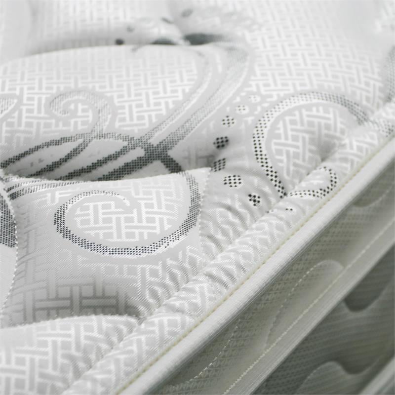 Pemberly Row Modern Fabric 9-Inch Full Euro Top Mattress in White