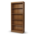 Pemberly Row 5-Shelf Transitional Wood Bookcase in Morgan Cherry