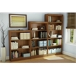Pemberly Row 5-Shelf Transitional Wood Bookcase in Morgan Cherry