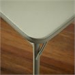 Pemberly Row Contemporary Vinyl Folding Table in Antique Linen