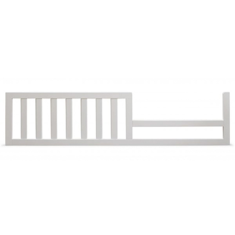 Pemberly Row Modern / Contemporary Wood Toddler Rail in White Finish